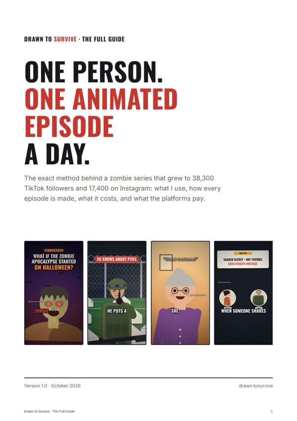 Guide cover: One person. One animated episode a day.